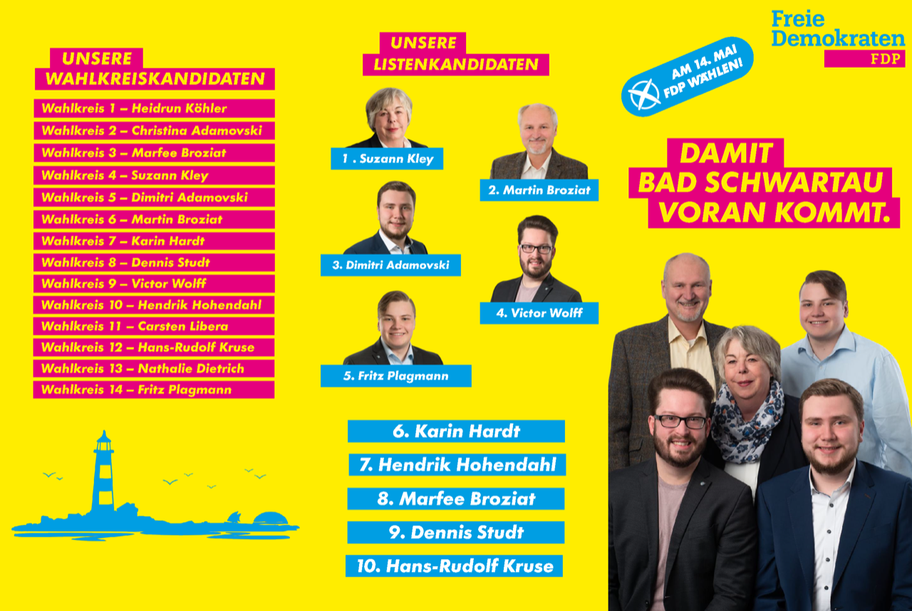Unsere Wahlkreiskandidaten FDP Bad Schwartau